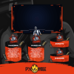 PUBG Mobile yayıncı tasarım paketi – Twitch ve Kick için savaş temalı, dinamik yayın tasarımı