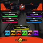 PUBG Mobile yayıncı tasarım paketi – Twitch ve Kick için savaş temalı, dinamik yayın tasarımı