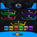 Valorant Jett temalı yayıncı tasarım paketi – Twitch ve Kick yayıncıları için enerjik ve oyun odaklı tasarım