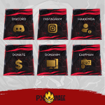 Knight Online Karus Warrior yayıncı paketi için hazırlanmış profesyonel Twitch ve Kick grafik tasarımı, alev efektli Karus warrior illüstrasyonu