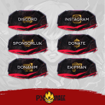 Knight Online Karus Warrior yayıncı paketi için hazırlanmış profesyonel Twitch ve Kick grafik tasarımı, alev efektli Karus warrior illüstrasyonu