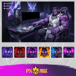 League of Legends Dr. Mundo Twitch ve Kick yayıncı paketi animasyonlu overlay ve panel tasarımı