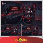 League of Legends Elise Twitch ve Kick yayıncı paketi animasyonlu overlay ve panel tasarımı