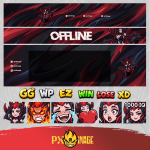 League of Legends Elise Twitch ve Kick yayıncı paketi animasyonlu overlay ve panel tasarımı