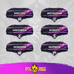 League of Legends Evelynn Twitch ve Kick yayıncı paketi animasyonlu overlay ve panel tasarımı