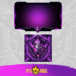 League of Legends Evelynn Twitch ve Kick yayıncı paketi animasyonlu overlay ve panel tasarımı
