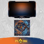 League of Legends Fiddlesticks Twitch ve Kick yayıncı paketi animasyonlu overlay ve panel tasarımı