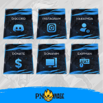 Valorant Jett Twitch ve Kick yayıncı paketi animasyonlu overlay ve panel tasarımı