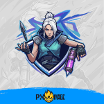 Valorant Jett Twitch ve Kick yayıncı paketi animasyonlu overlay ve panel tasarımı