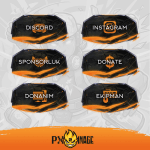 Valorant Raze Twitch ve Kick yayıncı paketi animasyonlu overlay ve panel tasarımı