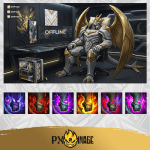 League of Legends Galio Twitch ve Kick yayıncı paketi animasyonlu overlay ve panel tasarımı