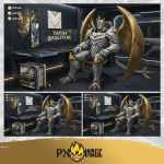 League of Legends Galio Twitch ve Kick yayıncı paketi animasyonlu overlay ve panel tasarımı