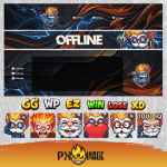 League of Legends Heimerdinger Twitch ve Kick yayıncı paketi animasyonlu overlay ve panel tasarımı