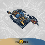 League of Legends Jax Twitch ve Kick yayıncı paketi animasyonlu overlay ve panel tasarımı