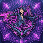 League of Legends Kai'Sa Twitch ve Kick yayıncı paketi animasyonlu overlay ve panel tasarımı