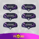 League of Legends Kai'Sa Twitch ve Kick yayıncı paketi animasyonlu overlay ve panel tasarımı