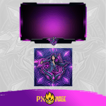 League of Legends Kai'Sa Twitch ve Kick yayıncı paketi animasyonlu overlay ve panel tasarımı