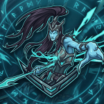 League of Legends Kalista Twitch ve Kick yayıncı paketi animasyonlu overlay ve panel tasarımı