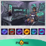 League of Legends Karma Twitch ve Kick yayıncı paketi animasyonlu overlay ve panel tasarımı