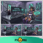 League of Legends Karma Twitch ve Kick yayıncı paketi animasyonlu overlay ve panel tasarımı