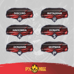 League of Legends Katarina Twitch ve Kick yayıncı paketi animasyonlu overlay ve panel tasarımı