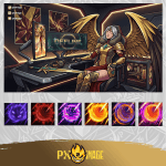 League of Legends Kayle Twitch ve Kick yayıncı paketi animasyonlu overlay ve panel tasarımı