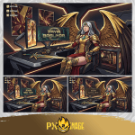 League of Legends Kayle Twitch ve Kick yayıncı paketi animasyonlu overlay ve panel tasarımı