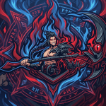 League of Legends Kayn Twitch ve Kick yayıncı paketi animasyonlu overlay ve panel tasarımı