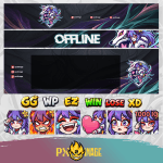 League of Legends Kindred Twitch ve Kick yayıncı paketi animasyonlu overlay ve panel tasarımı