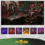 League of Legends Kled Twitch ve Kick yayıncı paketi animasyonlu overlay ve panel tasarımı