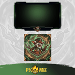 League of Legends Kled Twitch ve Kick yayıncı paketi animasyonlu overlay ve panel tasarımı