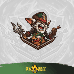 League of Legends Kled Twitch ve Kick yayıncı paketi animasyonlu overlay ve panel tasarımı