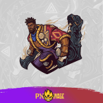 League of Legends K'Sante Twitch ve Kick yayıncı paketi animasyonlu overlay ve panel tasarımı